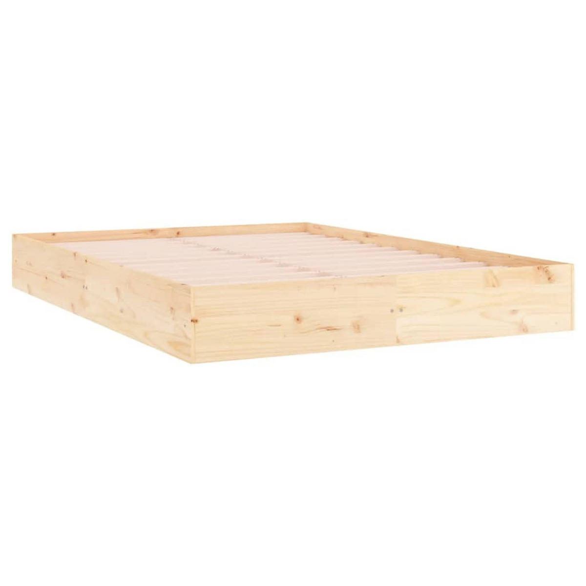 MASSIVHOLZBETT Ohne Matratze 140/200 Cm - Braun, Naturmaterialen (140/200cm) - vidaXL