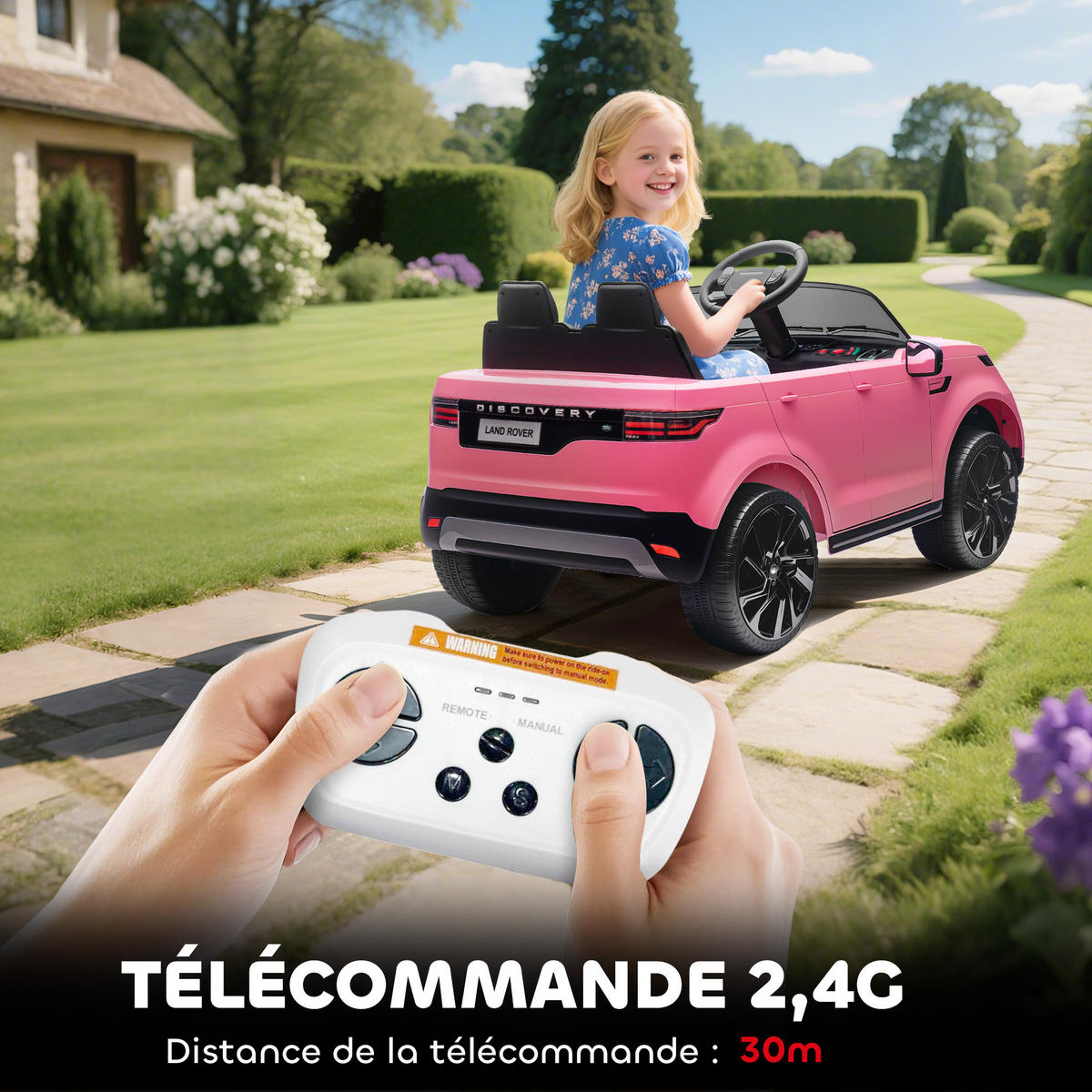 ELEKTRO-KINDERAUTO DE-13159 2,4G Fernbedienung Rosa - Pink, Kunststoff (105/68.5/58cm) - ComfortXL
