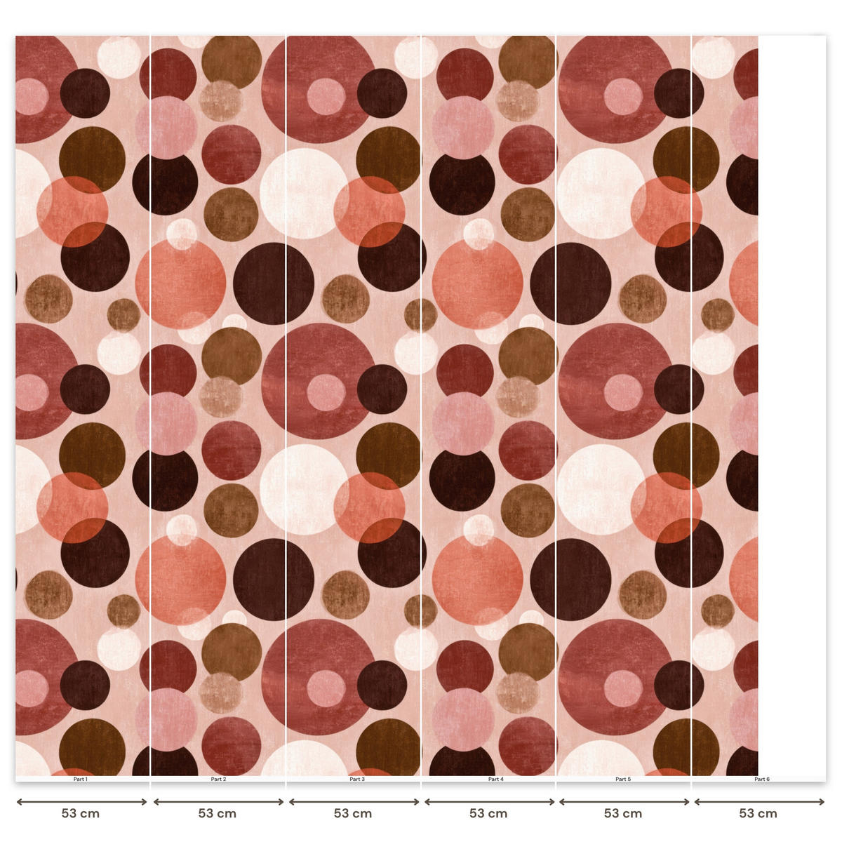 TAPETE - Kreise - Modern - Farbenfroh - 300x280 cm - Multicolor, Papier (300/280cm) - OnlyWow