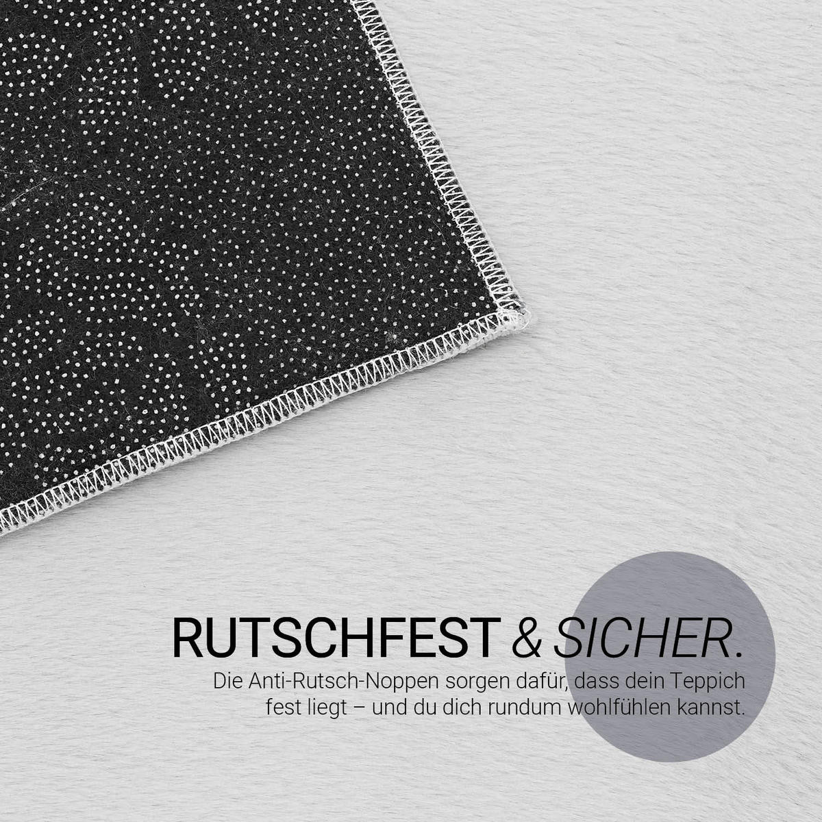 TEPPICH in Grau 160/230 cm waschbar - Grau, Textil (160/230cm) - Homestyle4u