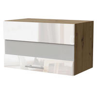 KLAPPHÄNGESCHRANK Essen W4BS/60/LAM Weiß Hochglanz / Eiche Artisan Matt 60 / 32,5 / 36cm - Weiß Hochglanz/Eiche Artisan, Holz/Holzwerkstoff (60/36/32.5cm) - Feldmann-Wohnen