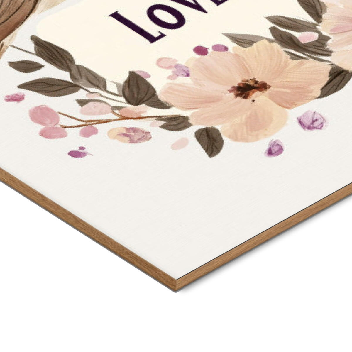 POSTER mit Rahmen Treechild - Lovebirds - Eichefarben/Multicolor, Holz/Papier (70/100cm) - Poster&Frame
