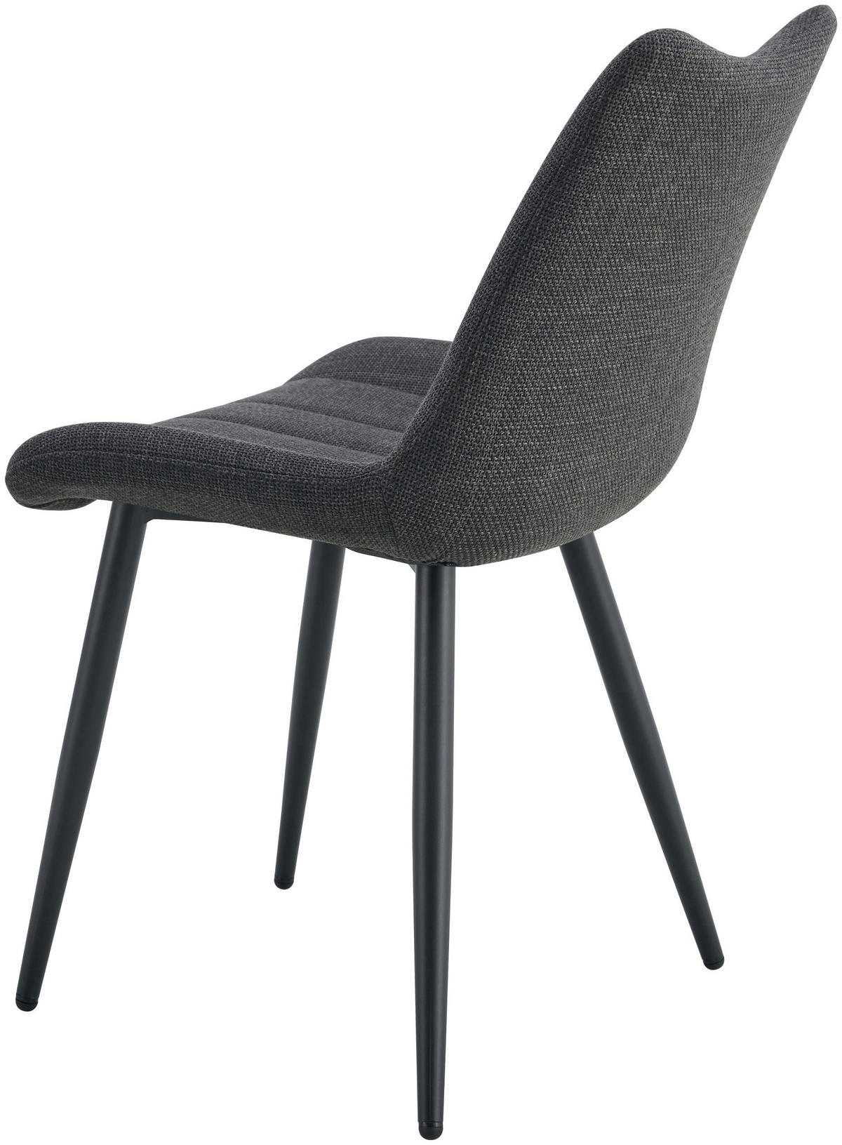 STUHL Lotta anthrazit 2er Set - Anthrazit/Schwarz, Textil/Metall (53/86/59cm) - Xonox