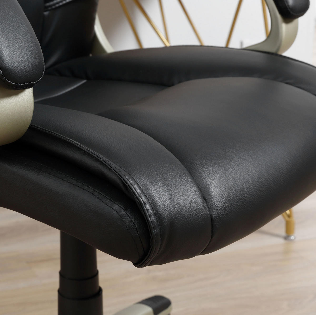 BÜROSTUHL in Schwarz 58x70x124 cm mit höhenverstellbarem Sitz und Wippfunktion - Schwarz, Metall (70/124/58cm) - IVMEU