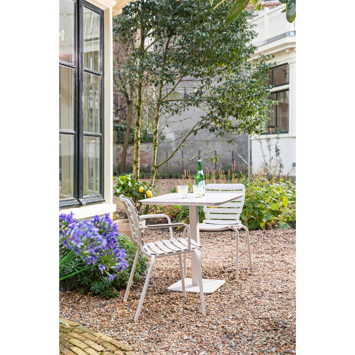 BISTROTISCH Vondel Garten 71x71 cm Weiß - Weiß, Metall (71/71/75cm) - Zuiver