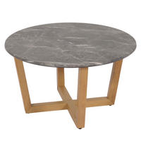 OKROGLA MIZA ZA Dnevno sobo Kamnito siva - siva, les (80/80/46cm) - MCW
