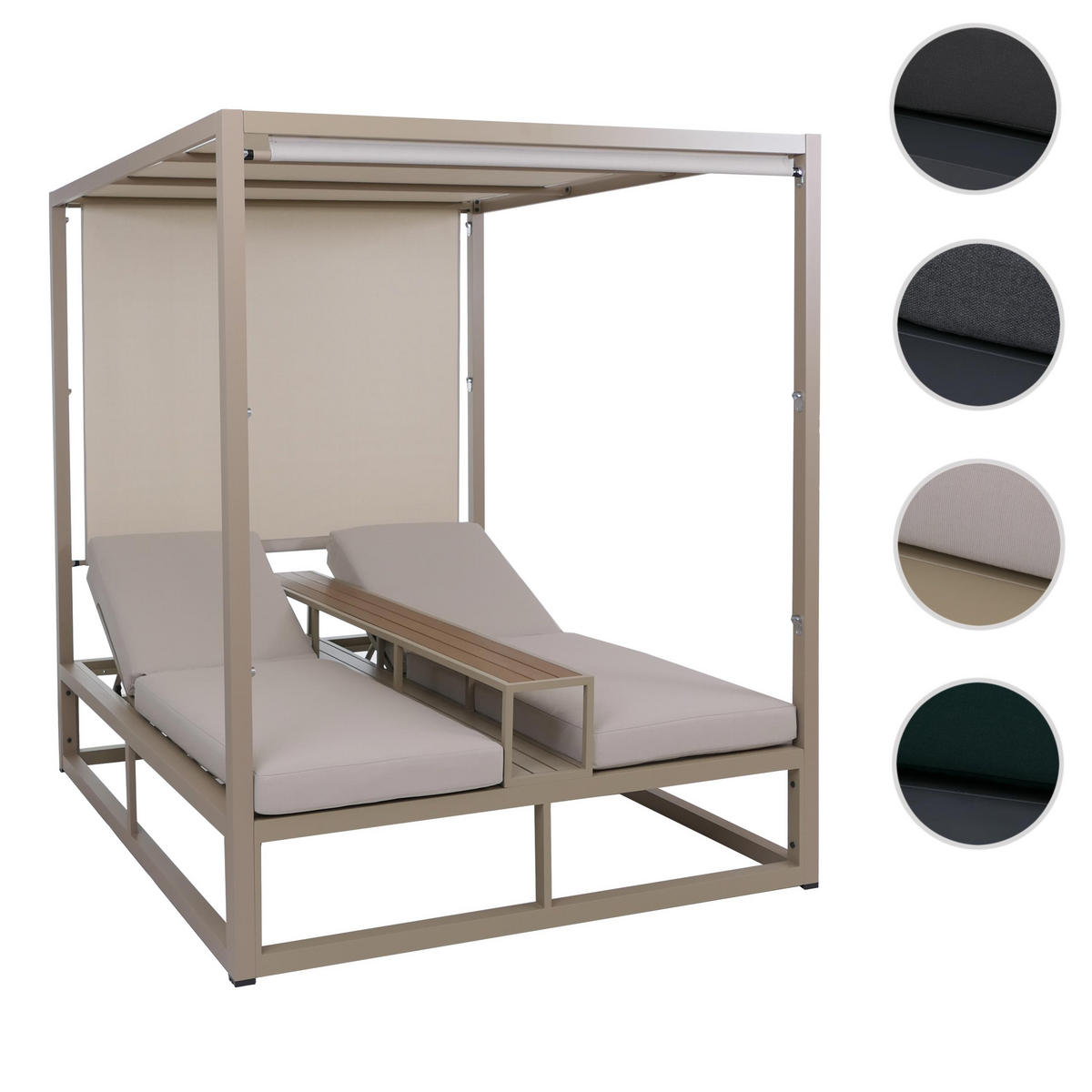 LOUNGE-GARTENLIEGE Beige - Beige, Textil (165/196/196cm) - MCW