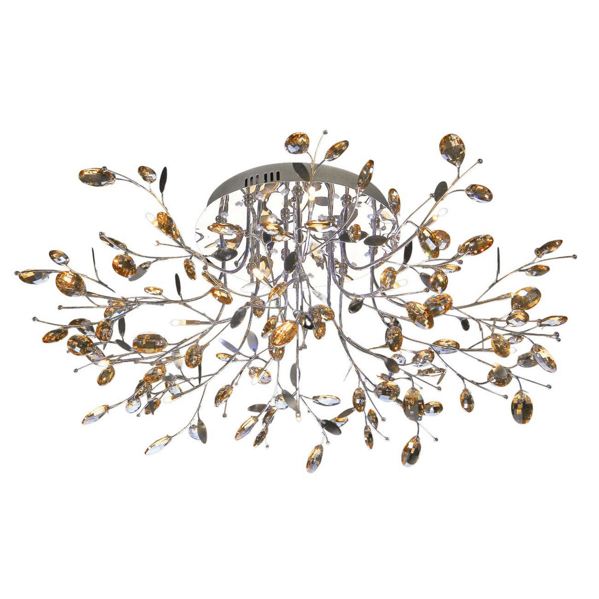 DECKENLEUCHTE Aiken, Silber/Chrom, 27cm - Chromfarben, Glas (27/90/27cm) - KOSILUM