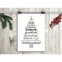 POSTER DIN A4 21x29,7 cm Weihnachten Weihnachtsposter - Weiß, Papier (21/29.7/2cm) - artissimo