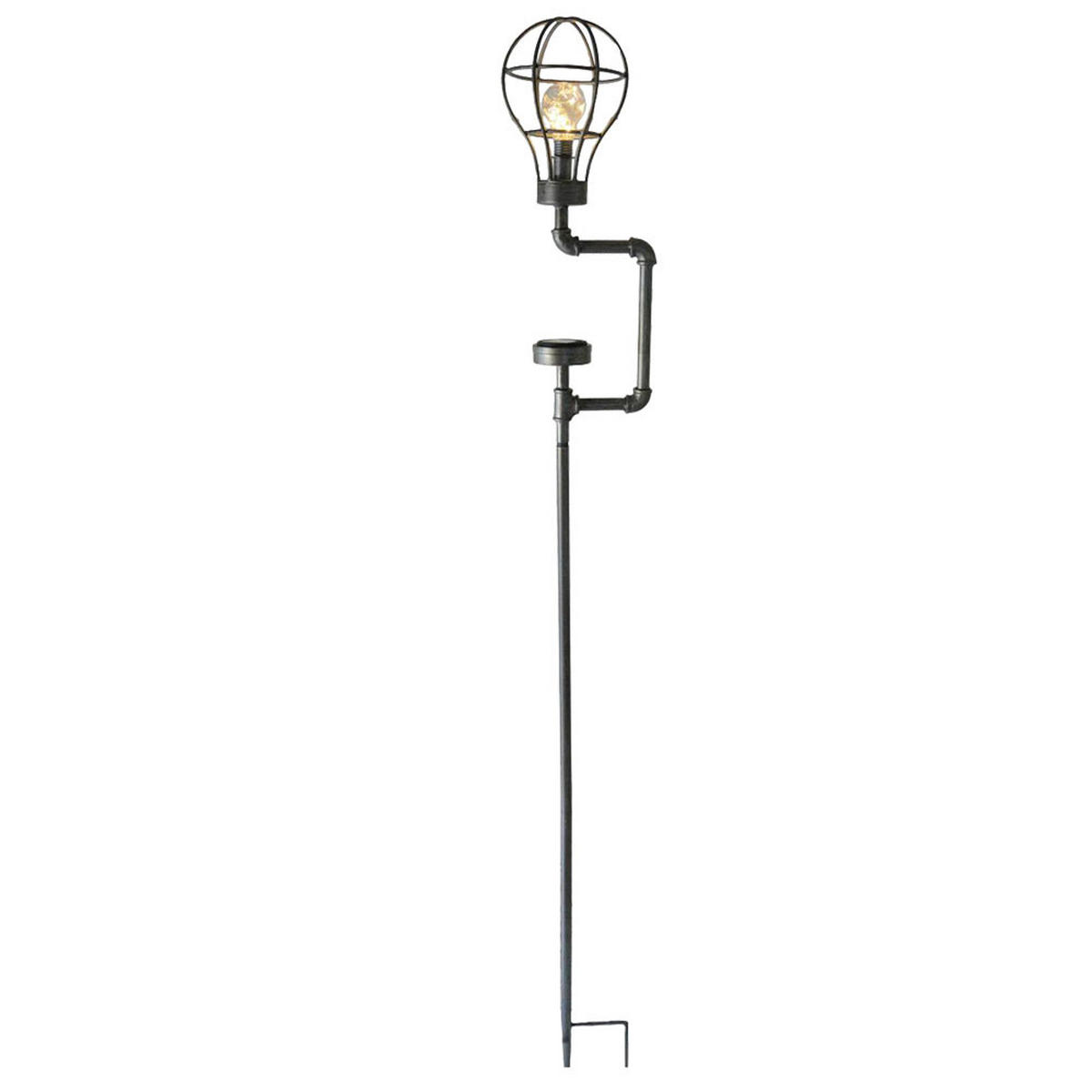 LED AUSSENLEUCHTE KONSTANTIN antik-Schwarz - Schwarz, Metall (20/20/65cm)