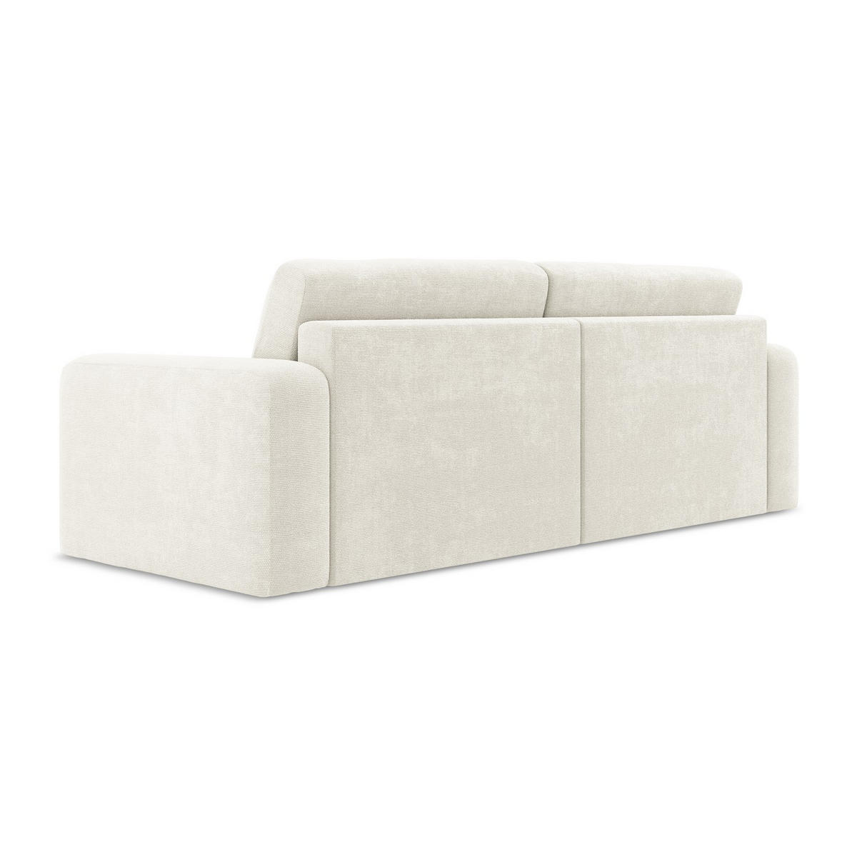 3-SITZER SOFA mit Schlaffunktion Chenille Stoff Weiß - Pink/Schwarz, Kunststoff/Textil (244/79/102cm) - LaMiaSofa