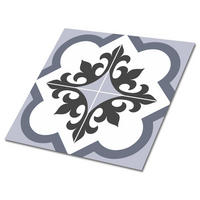 FLIESENAUFKLEBER 9 Stück 30x30 cm selbstklebend Königliche Lilien - Grau, Textil (30/1.6/30cm) - TULUP