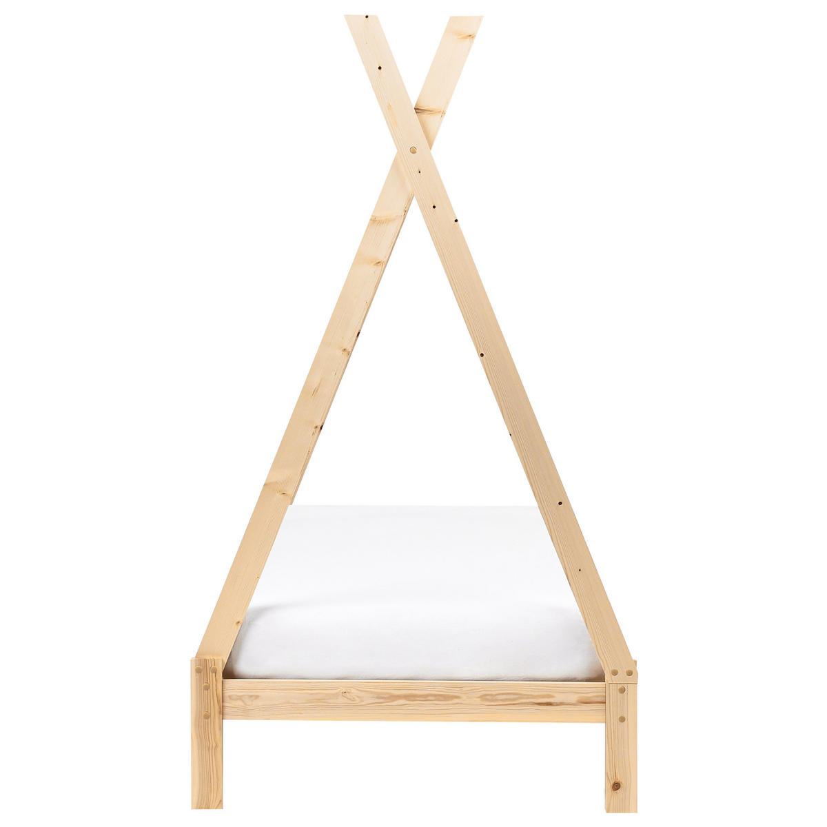 KINDERBETT 90x200 cm Heller Holzfarbton Devay - Hellbraun, Holz (90/200cm) - Beliani