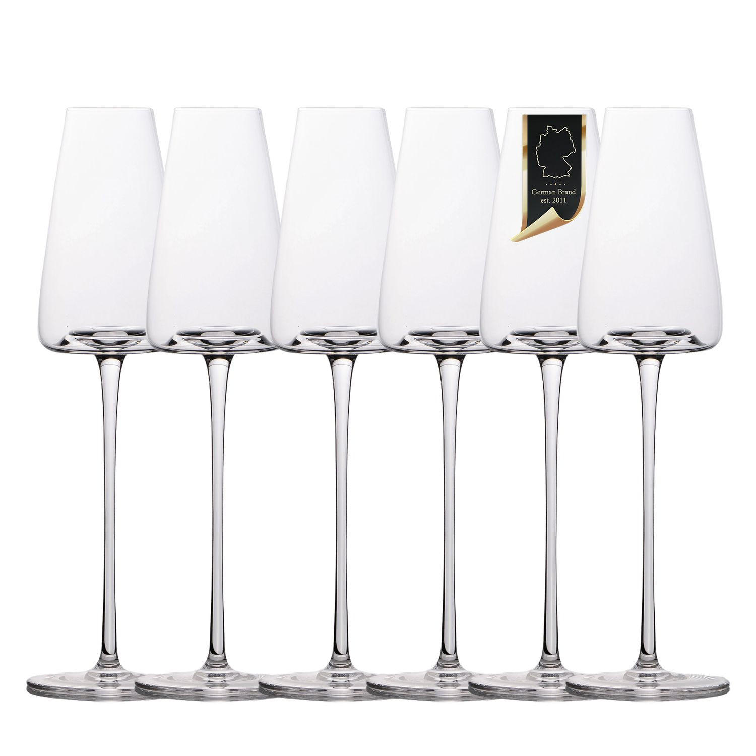 CHAMPAGNERGLÄSER 220 ml (6er-Set) - Transparent, Glas (0.2L) - Intirilife