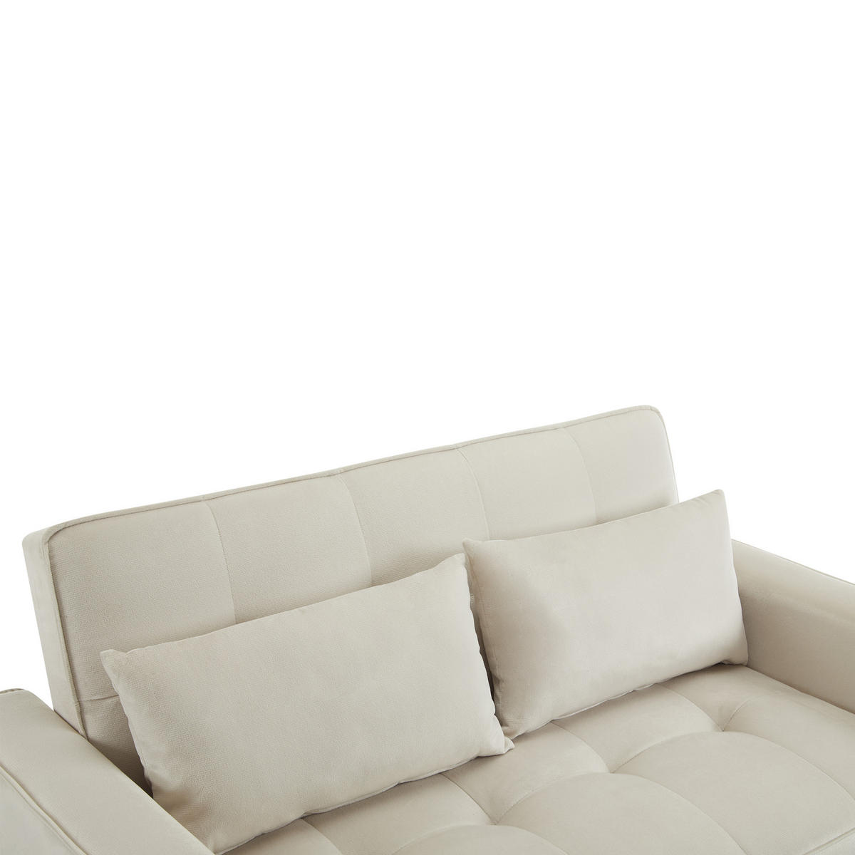 SOFABETT 137/76,5/83 cm Beige - Beige, Textil (76.5/83/137cm)