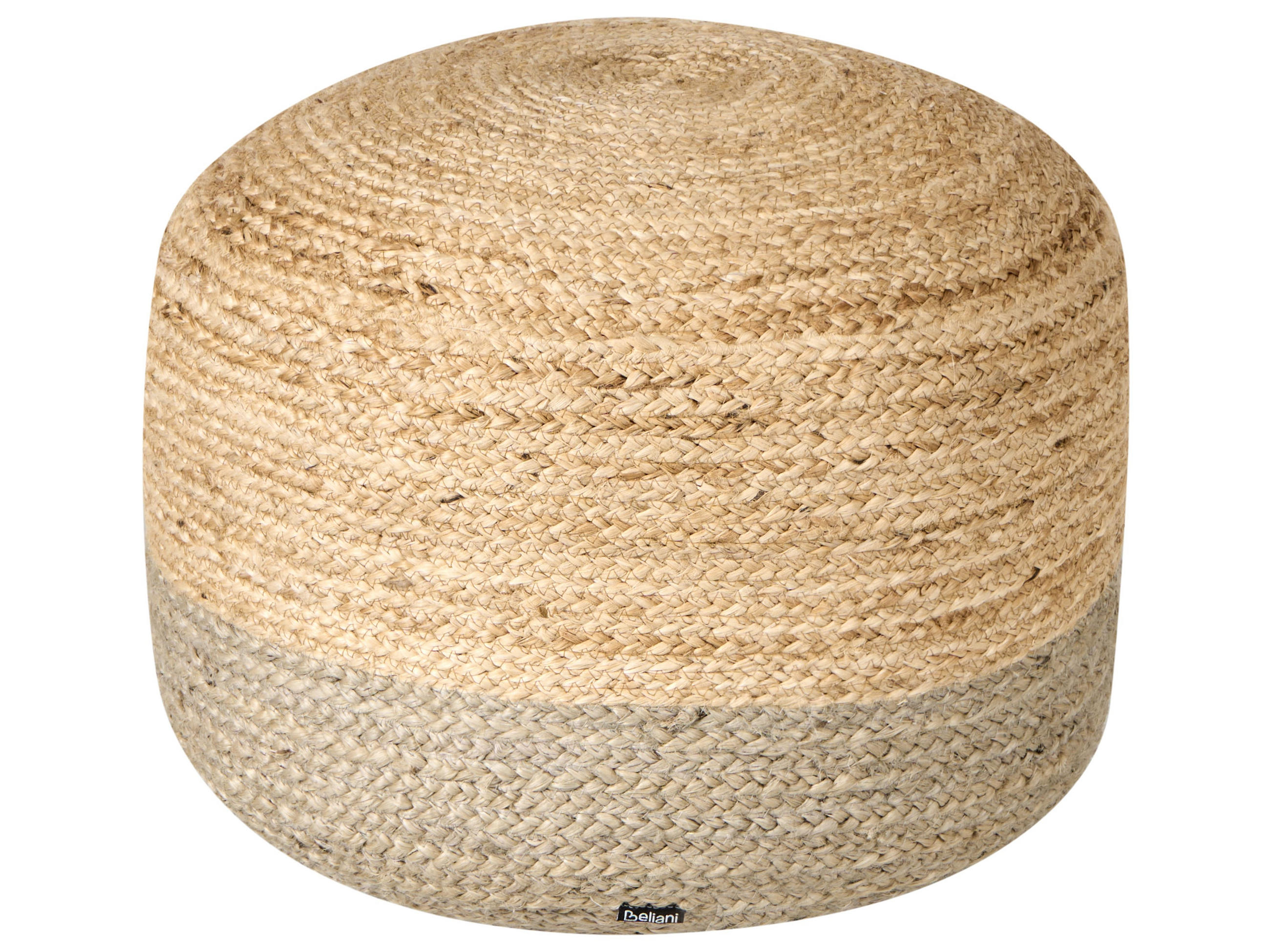 POUF Naturfarben Duki - Taupe/Naturfarben, Naturmaterialien (50/40/50cm) - Beliani