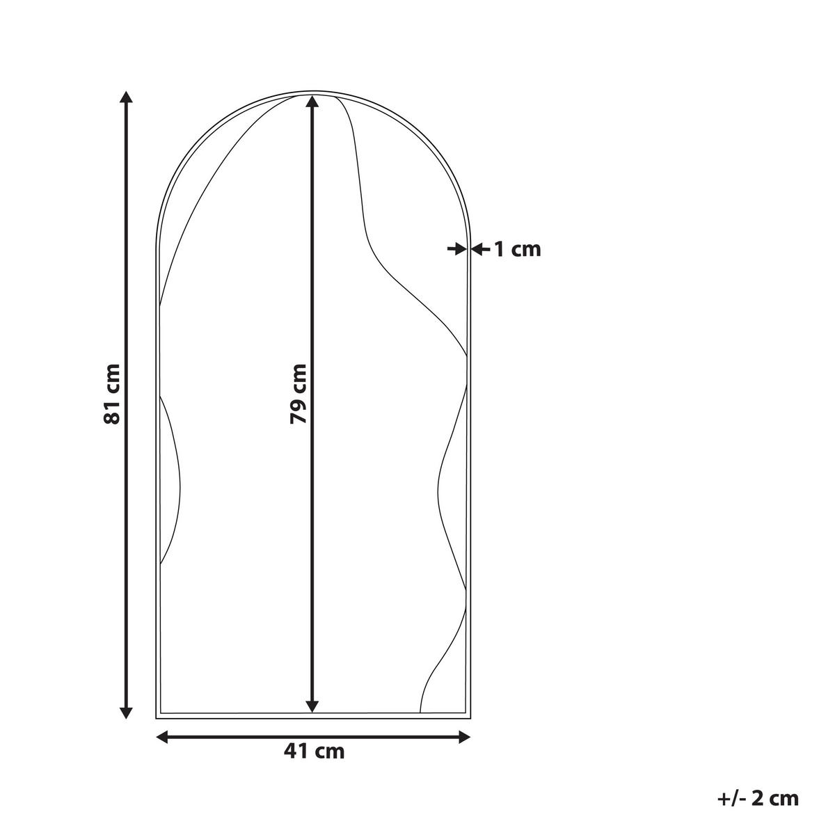 WANDSPIEGEL Metall gold oval 41/81 cm Colombier - Goldfarben, Metall (41/81/2cm) - Beliani