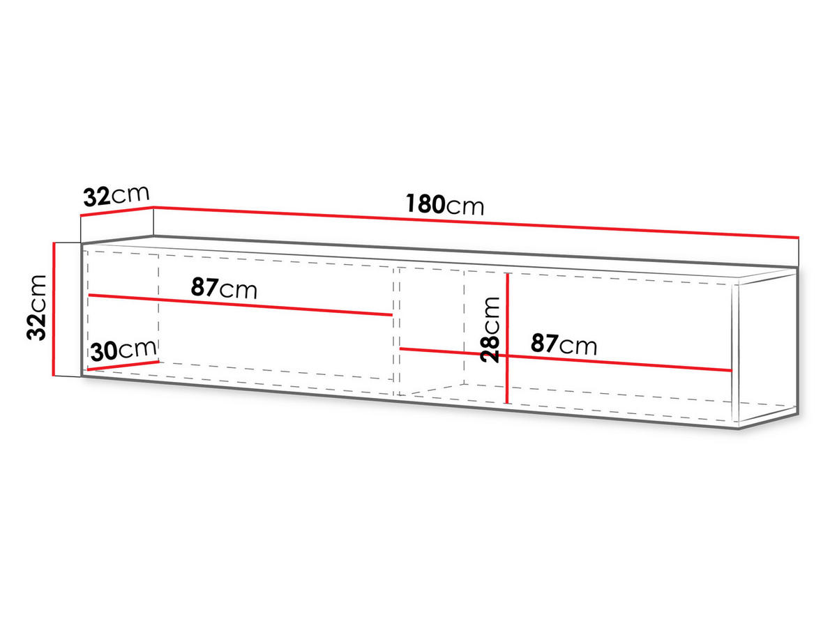 TV-LOWBOARD Govi 180 - Kaschmir, Holzwerkstoff (180/32/32cm) - MIRJAN24