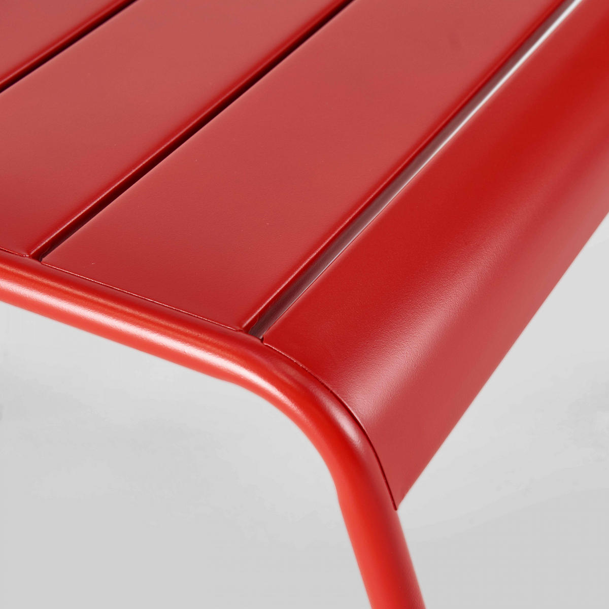 GARTENHOCKER, Rot - Rot, Metall (44/30/40cm) - Oviala