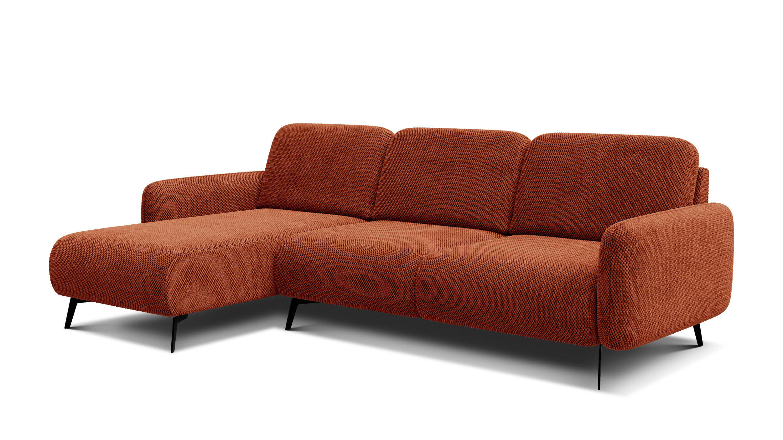 Thumbnail - Courtois Laville Ecksofa, Dunkelorange, Textil, 4-Sitzer, 264x157 cm, Wohnzimmer, Sofas & Couches, Wohnlandschaften, Eck...
