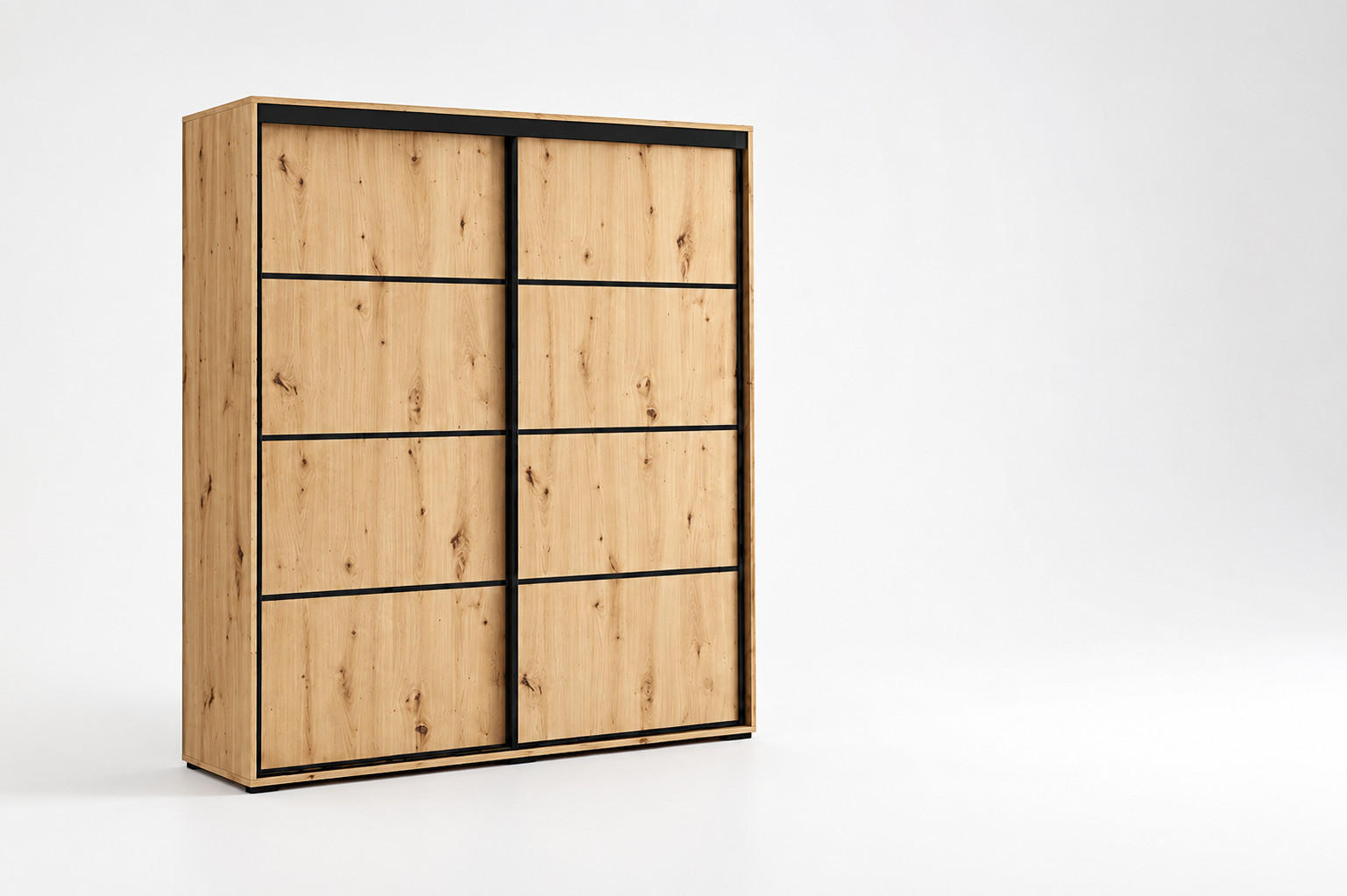 BM-Möbel Schiebetürenschran Gold 200x215x62 cm