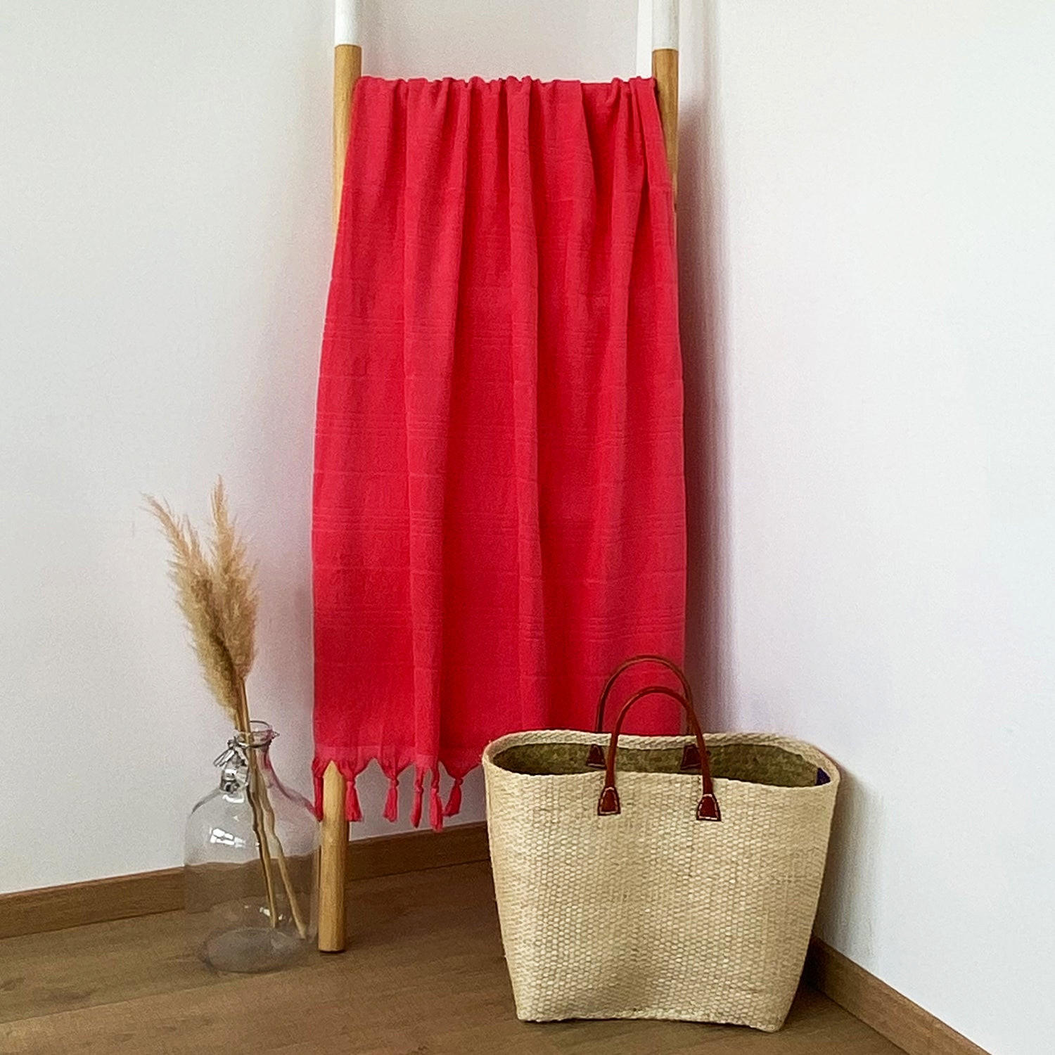 HAMAMTUCH Frottee Hammam Paradise 90x160 330g/m² - Pink, Textil (90/160cm) - LE COMPTOIR DE LA PLAGE