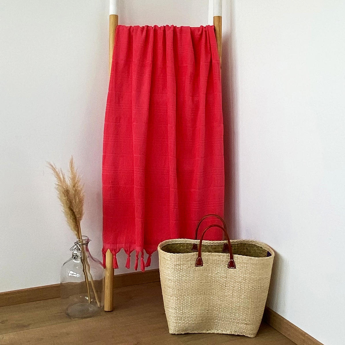 HAMAMTUCH Frottee Hammam Paradise 90x160 330g/m² - Pink, Textil (90/160cm) - LE COMPTOIR DE LA PLAGE