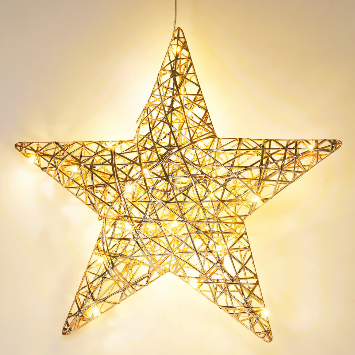 WEIHNACHTSDEKO LED-Stern 30 cm - Goldfarben, Metall (9/40/40cm) - Home Styling Collection