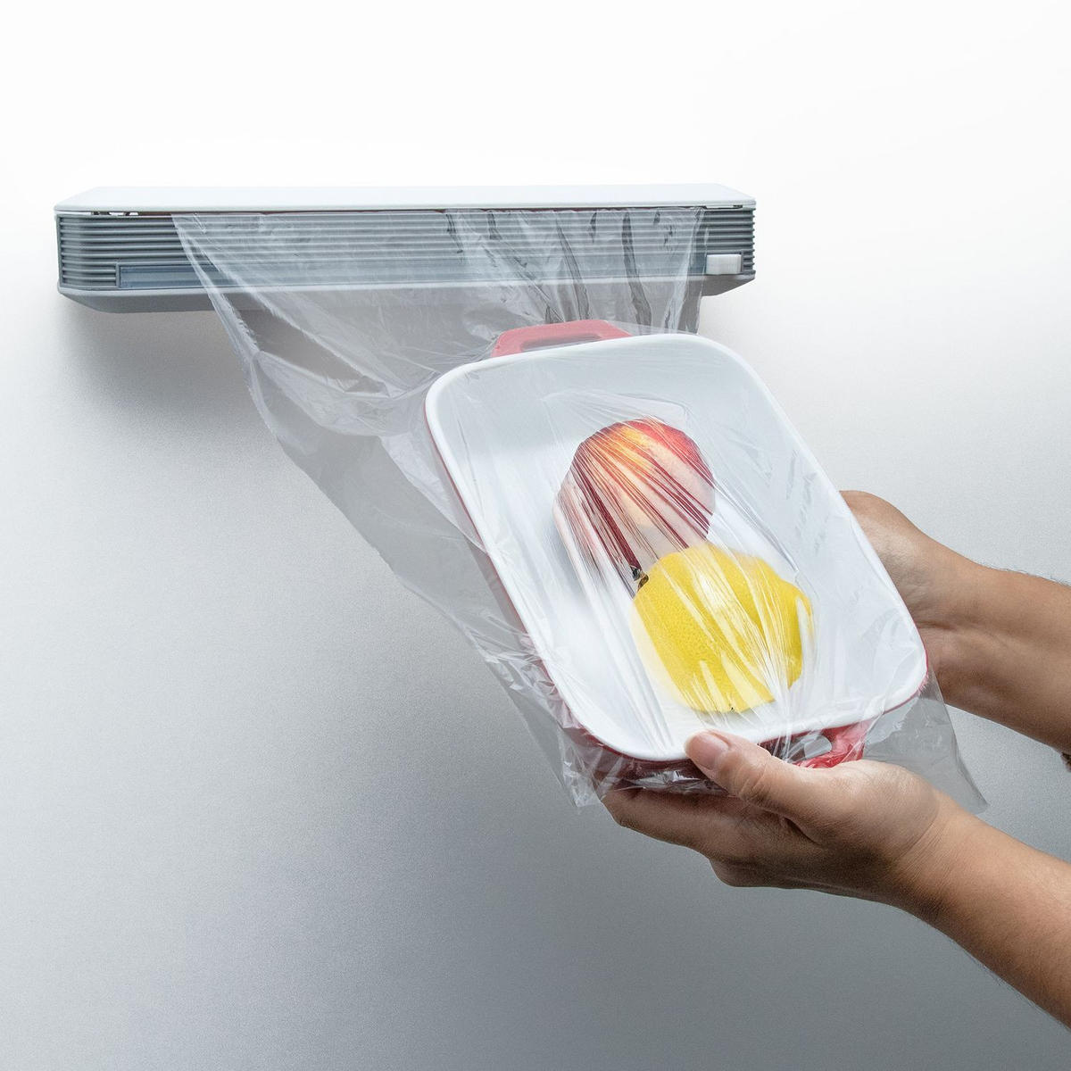 FOLIENSCHNEIDER Frischhaltefoliespender magnetisch - Weiß, Kunststoff (6.5/6.1/37.5cm) - Intirilife