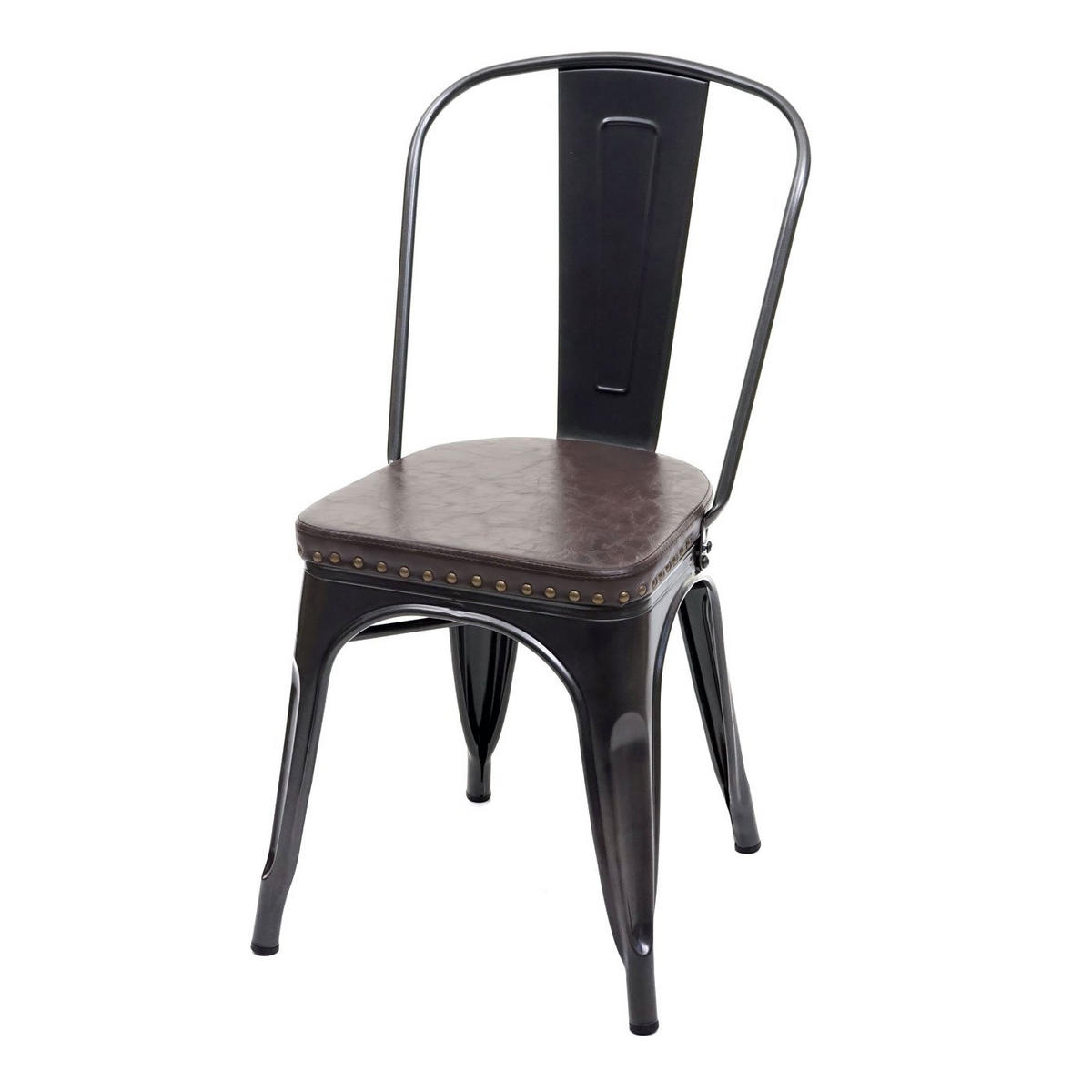 ESSZIMMERSTUHL H10E Braun 4er-Set - Braun, Metall (44/85/49cm) - MCW