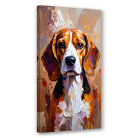 LEINWANDBILD Labrador Hund 60x120cm - Braun, Textil (60/120cm) - Feeby