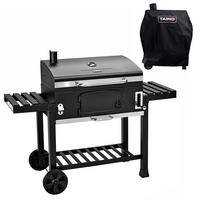 HOLZKOHLEGRILL und Smoker Set HERO XXL - Schwarz, Metall (142/111/46cm) - TAINO