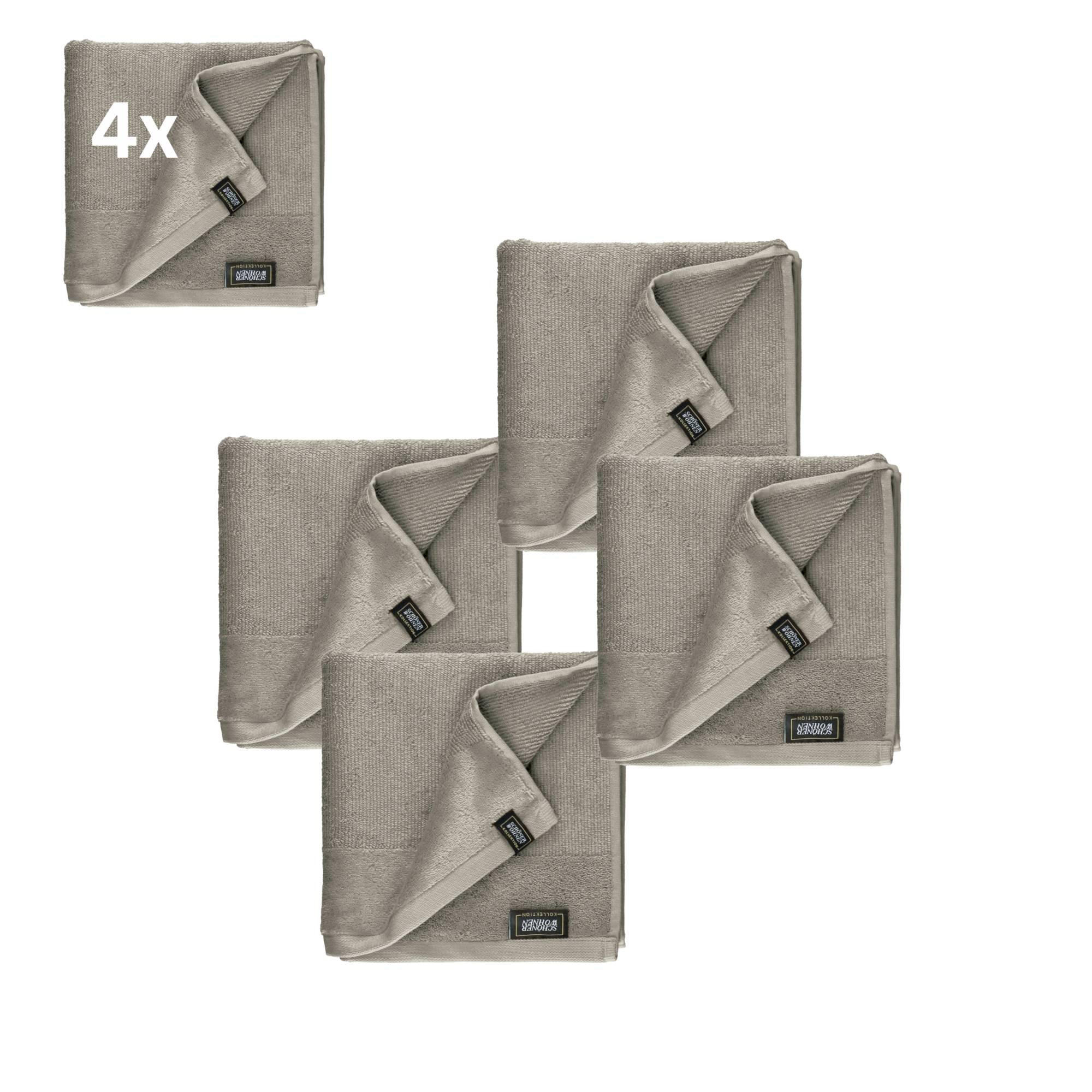 HANDTUCH SENSE-4 - Sandfarben, Textil (50/100cm) - Schöner Wohnen