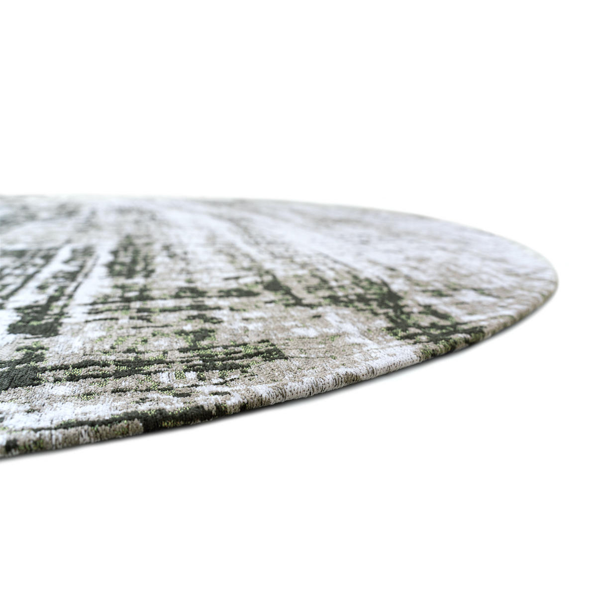 TEPPICH Central Green Griff 140/140 cm - Grün, Textil (140/140cm) - Louis De Poortere