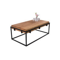 COUCHTISCH RETTKE - Beige/Schwarz, Holz/Metall (60/110/40cm) - SAM