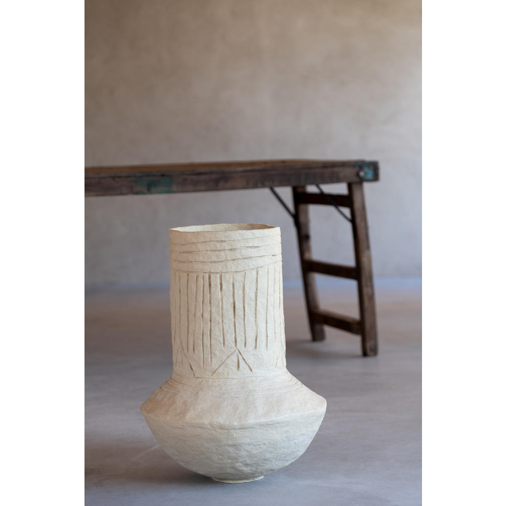 Thumbnail - J-Line Vase, Natur, Papier, 60 cm, Dekoration, Vasen, Bodenvasen