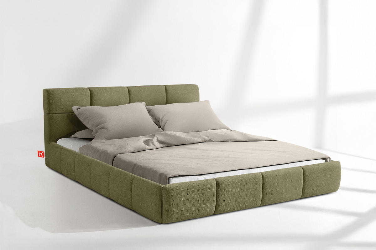 POLSTERBETT ALTOS, grün - Grün, Holz/Holzwerkstoff (160/200cm) - KONSIMO®