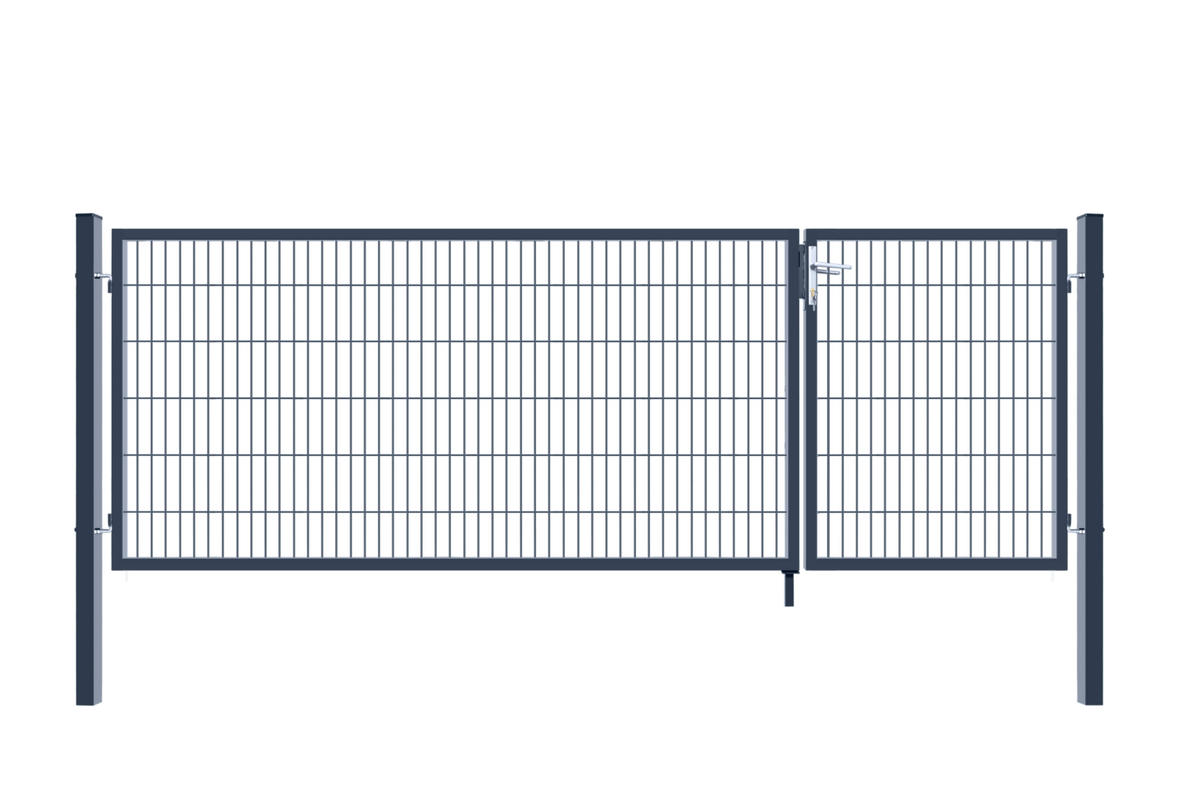 GARTENTOR ADITUS - Farbe: Anthrazit, Größe: 120 x 350 cm - Anthrazit, Metall (170/6cm) - Home Deluxe