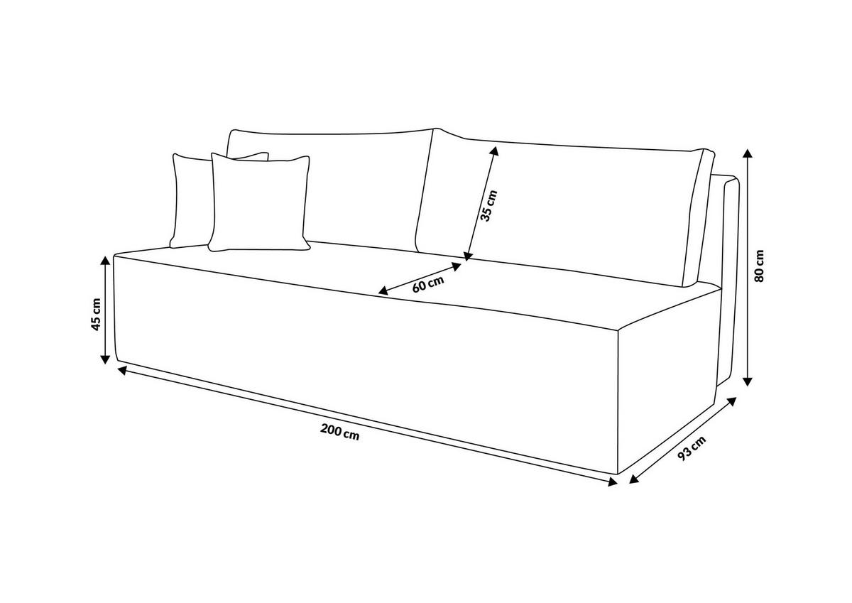 SCHLAFSOFA TIMO, Sofa mit Schlaffunktion und Bettkasten, Farbe: Beige, Cordstoff - Beige, Textil (200/80/93cm) - VENASI MÖBEL