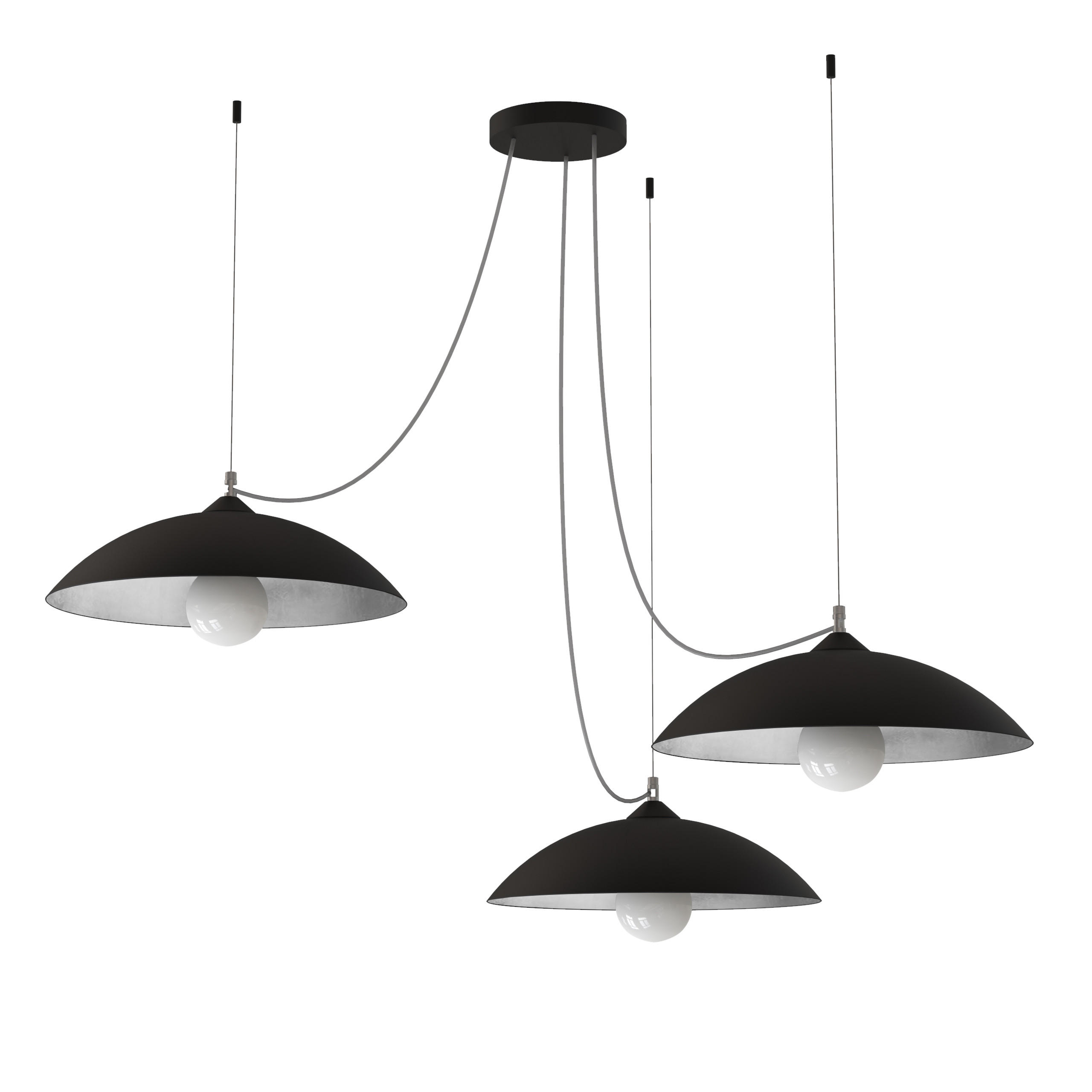 Lumicom Hängeleuchte Schwarz 40x9x40 cm
