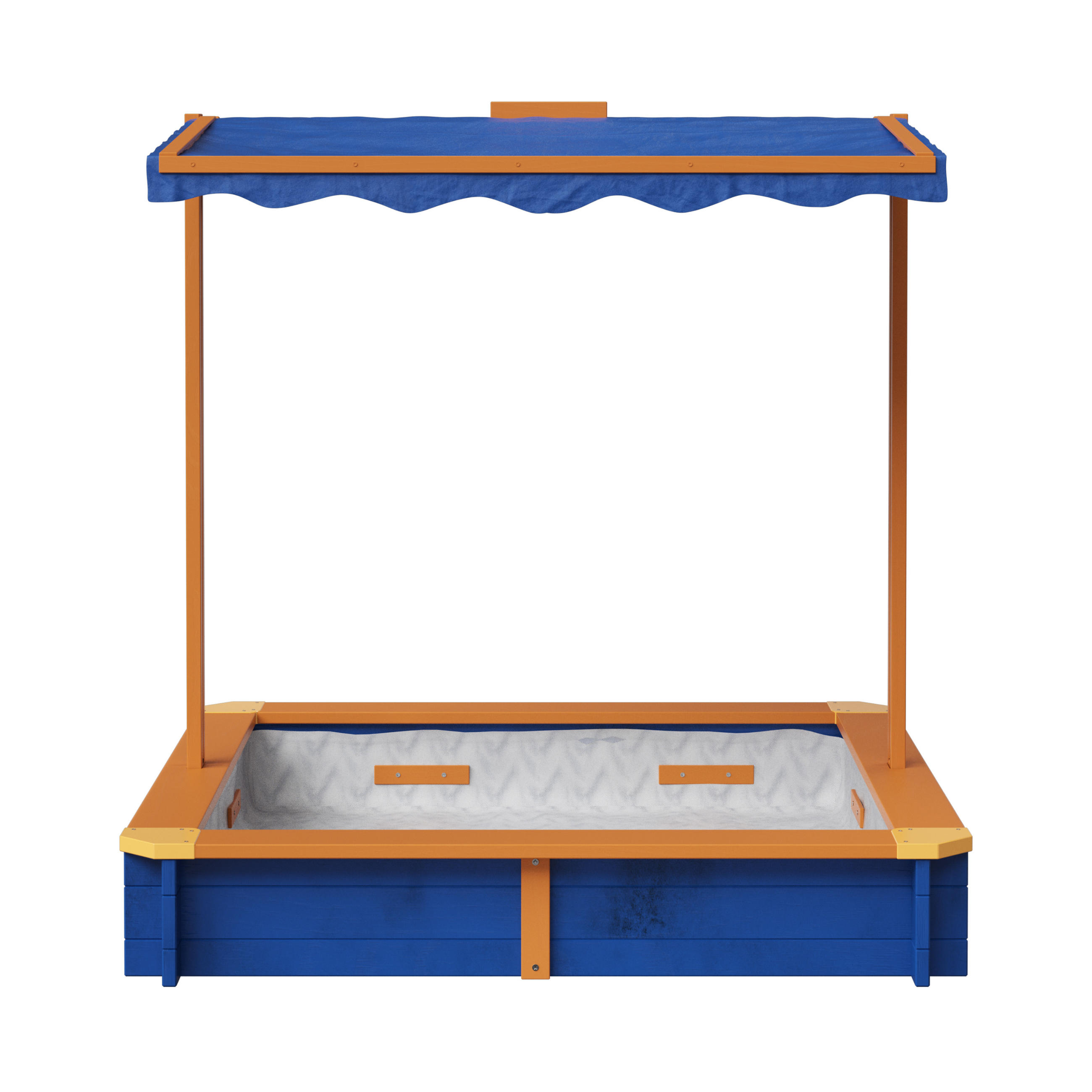 SANDKASTEN Kinder Outdoor, Blau, 120cm - Blau, Holz (117/117/120cm) - Teamson Kids