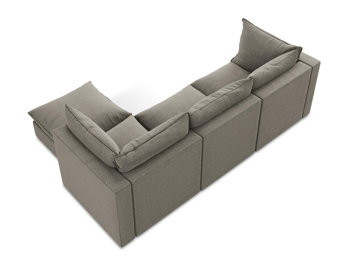 SOFAELEMENT Samt Stoff Grün - Schwarz/Olivgrün, Holzwerkstoff/Kunststoff (90/77/90cm) - Makamii