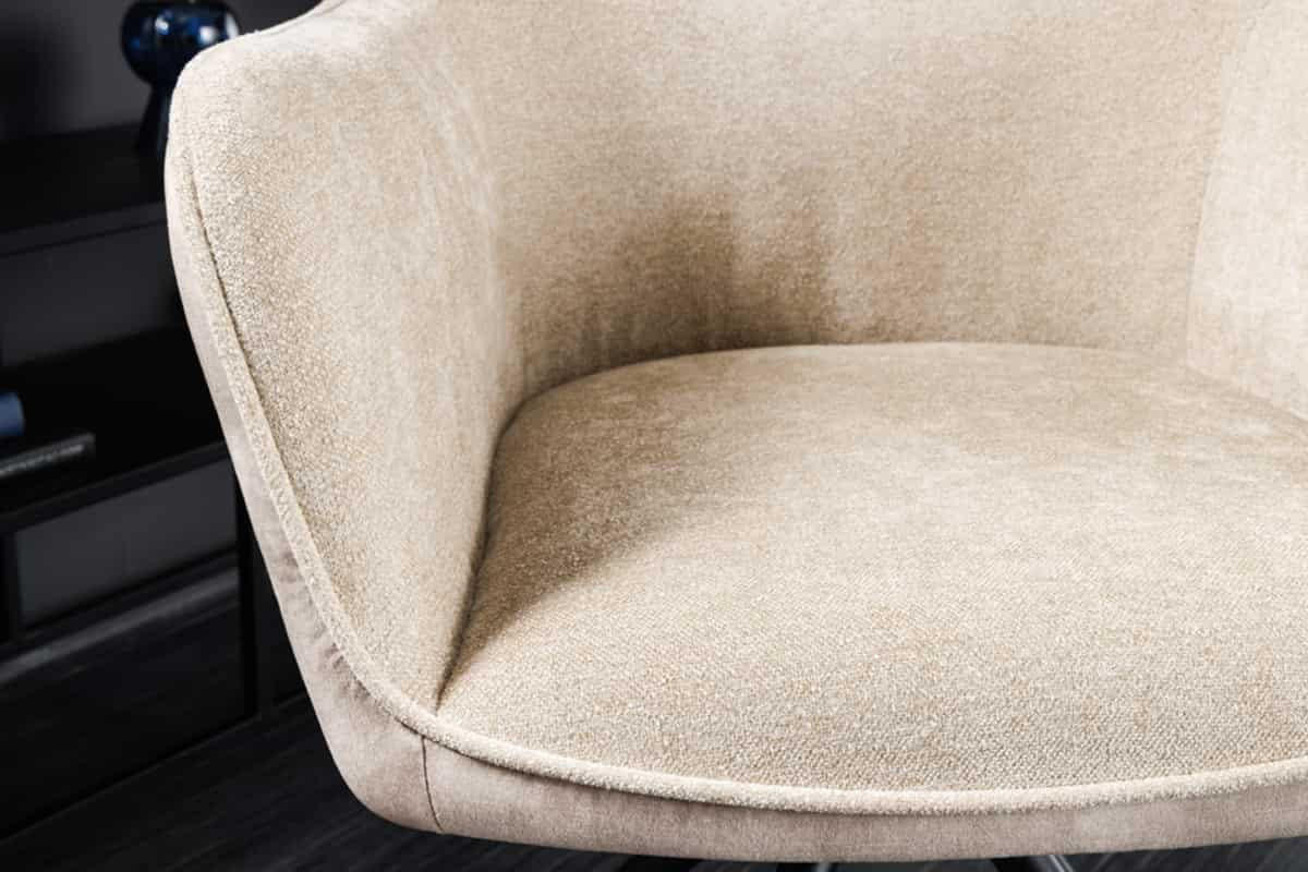 STUHL VERONA Samt Champagner 80 cm - Champagner/Schwarz, Textil/Metall (58/80/59cm) - riess-ambiente