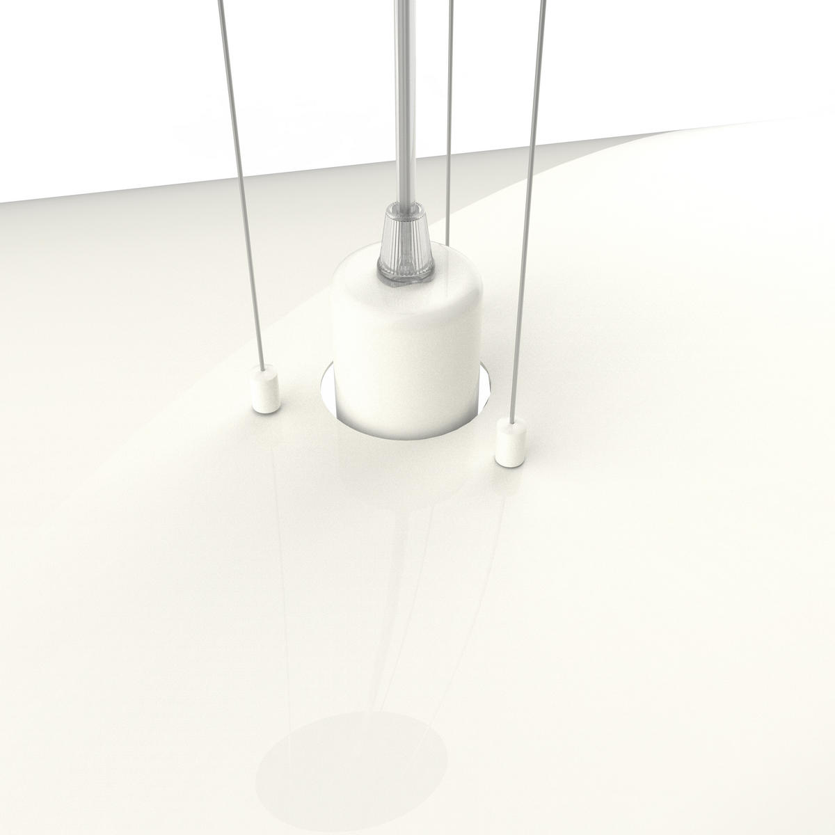 HÄNGELEUCHTE Piuma D90 - Weiß Hochglanz, Metall (90/90/120cm) - Lumicom