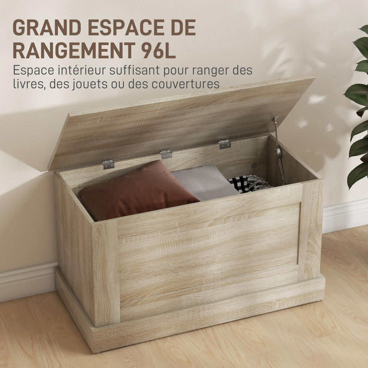 KISSENBOX DE-12428 80/40/45 cm Naturholz - Naturfarben, Holzwerkstoff (40/45/80cm) - ComfortXL