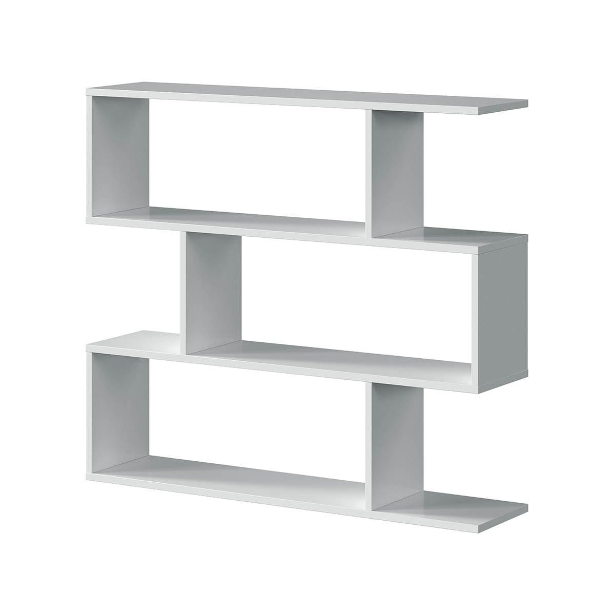 REGAL mit 3 Ebenen L110 cm - Athena - Weiß, Holzwerkstoff (24/97/110cm) - Calicosy