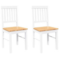 STUHL-SET 2 Stk Kargenhain 42.5/90/44.5 cm - Weiß, Holz (42.5/90/44.5cm) - ZMH