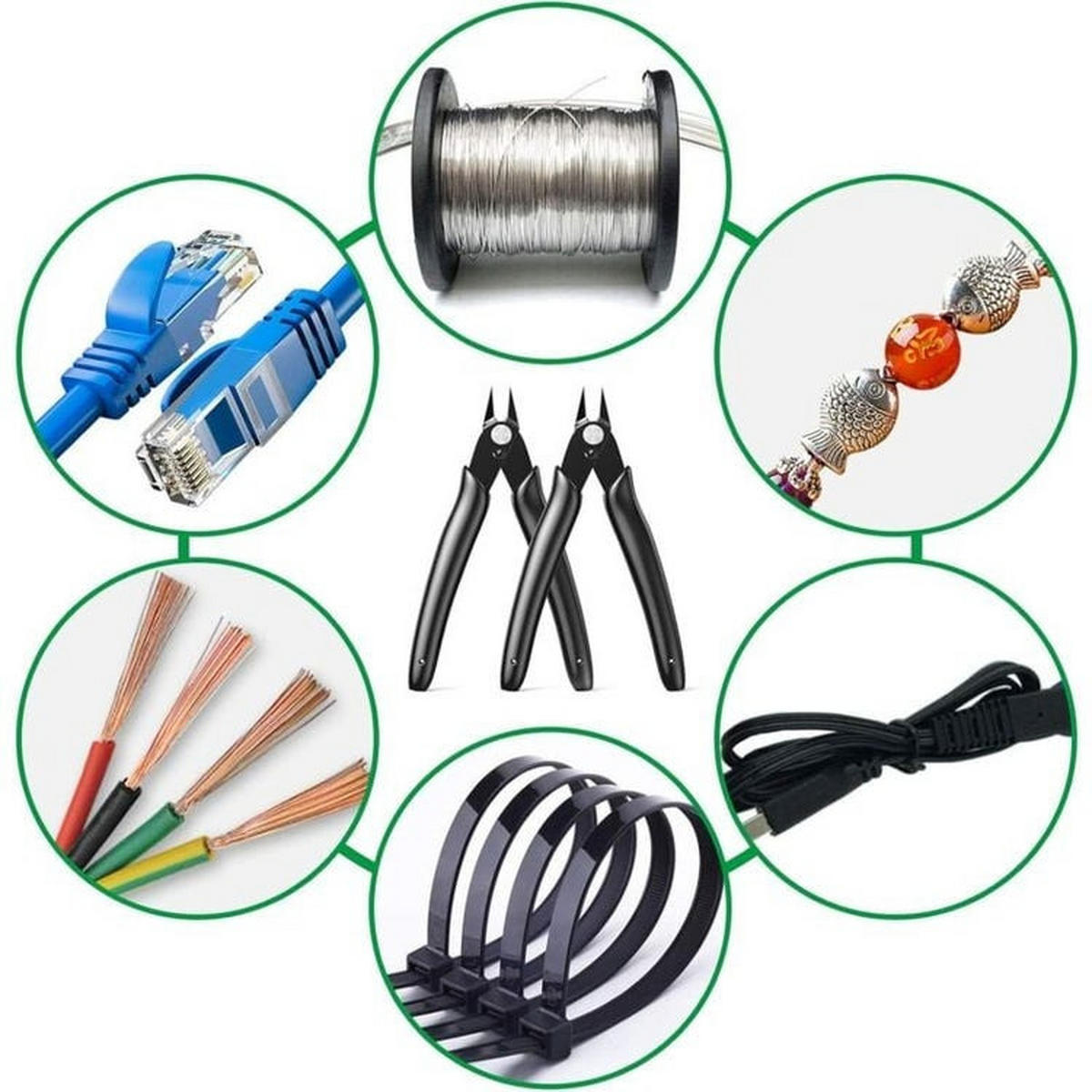 DIAGONALZANGE – geeignet für Elektronikreparaturen und Elektroarbeiten, schwarz - Schwarz, Metall (13/8/1cm) - DCA