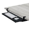 TASTATURABLAGE - Schwarz, Holzwerkstoff/Textil (24/78/11cm) - Relaxdays