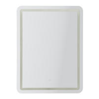 WANDSPIEGEL Simple, silberfarben, Spiegelglas, 60 x 3,5 x 80 cm, rechteckig, LED - Silberfarben, Glas (60/80/3.5cm) - Mauro Ferretti